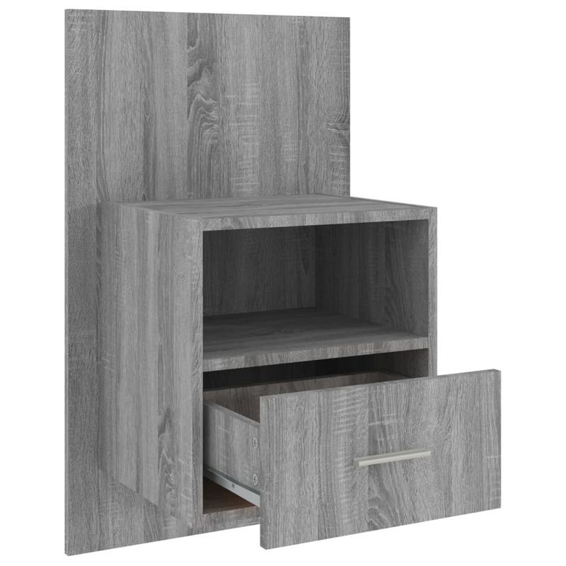 Casa si Gradina - Mobilier - Comode si corpuri - Noptiere - Noptiera de perete, gri sonoma - Infinity.ro