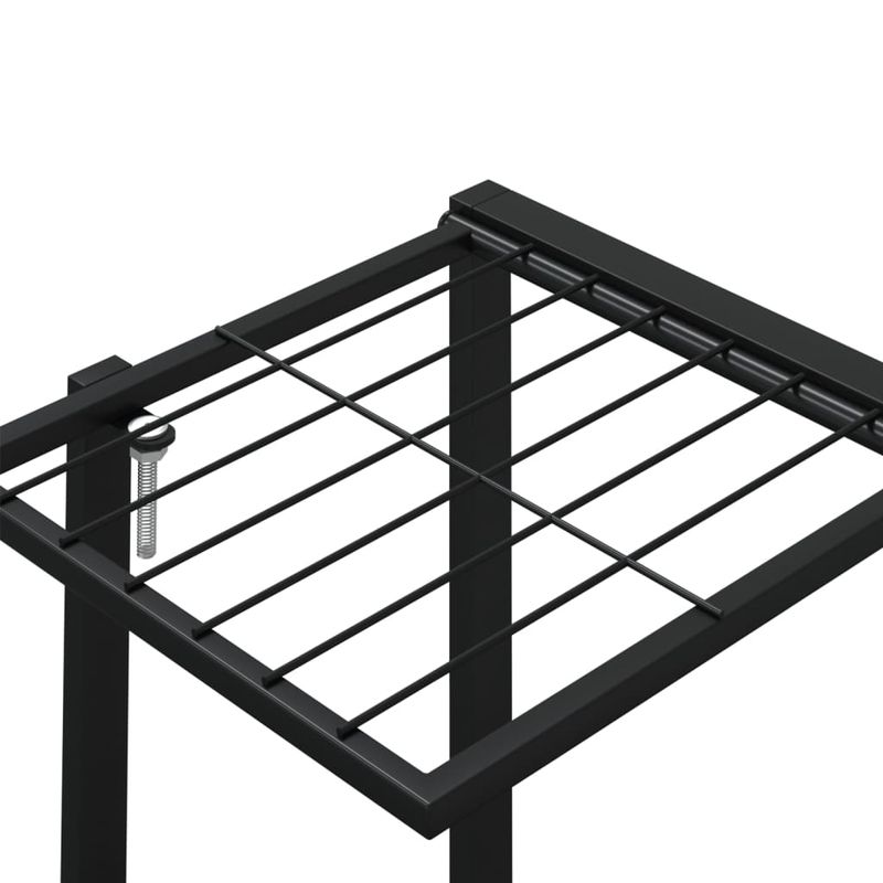Casa si Gradina - Gradinarit si plante - Plante si ghivece - Ghivece si suporturi - Suport pentru flori, 94,5x25x89 cm, negru, fier - Infinity.ro