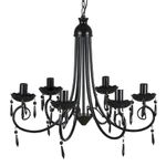 Casa si Gradina - Corpuri si surse de iluminat - Veioze si lampi - Lampadare - Lampa de tavan Candelabru elegant negru 6 fasunguri pentru becuri - Infinity.ro