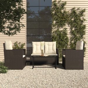 Set mobilier de exterior cu perne