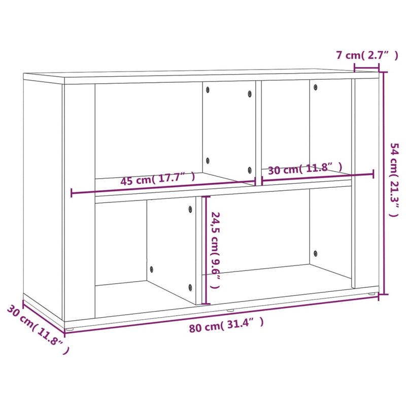 Casa si Gradina - Mobilier - Comode si corpuri - Comode - Servanta, stejar sonoma, 80x30x54 cm, lemn prelucrat - Infinity.ro