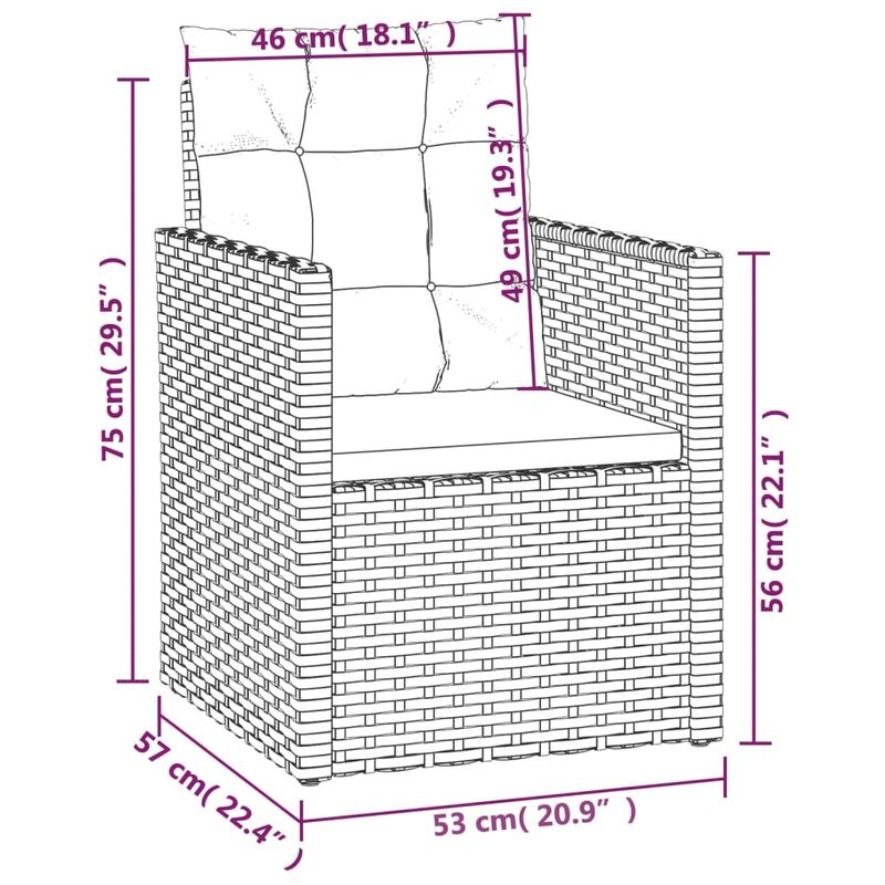 Casa si Gradina - Gradina si terasa - Mobilier exterior - Seturi mobila gradina - Set mobilier de exterior cu perne, 4 piese, negru, poliratan - Infinity.ro