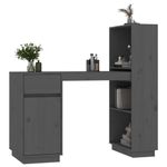 Casa si Gradina - Mobilier - Mese si birouri - Birouri - Birou, gri, 110x53x117 cm, lemn masiv de pin - Infinity.ro