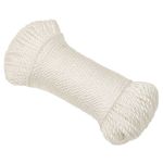 Casa si Gradina - Constructii - Feronerie si accesorii - Sfoara si lanturi - Franghie impletita polipropilena , Alb, 3 mm, 25 m, polipropilena - Infinity.ro