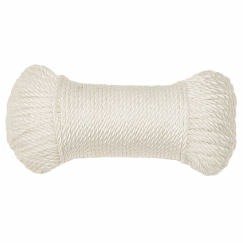 Casa si Gradina - Constructii - Feronerie si accesorii - Sfoara si lanturi - Franghie impletita polipropilena , Alb, 3 mm, 25 m, polipropilena - Infinity.ro