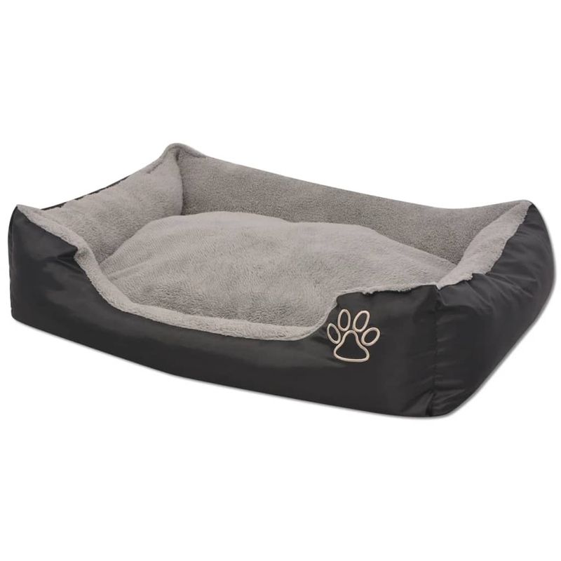 Petshop - Accesorii petshop - Culcusuri si custi - Culcusuri si saltele - Pat pentru caini cu perna captusita, negru, marime M - Infinity.ro