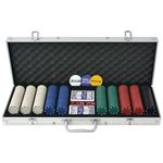 Sport si Outdoor - Alte sporturi - Seturi poker - Set de poker cu 500 de jetoane din aluminiu - Infinity.ro