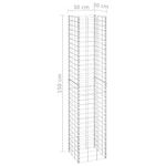 Casa si Gradina - Gradinarit si plante - Plante si ghivece - Ghivece si suporturi - Straturi inaltate gabion, 3 buc., 30x30x150 cm, fier - Infinity.ro