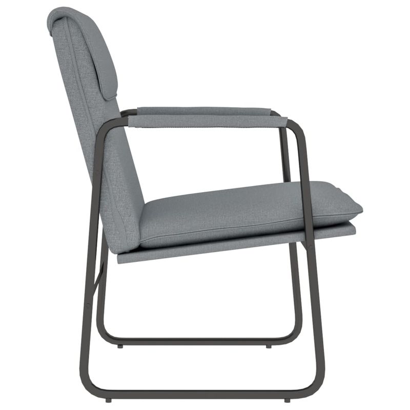 Casa si Gradina - Mobilier - Scaune si fotolii - Scaune - Scaun de relaxare, gri inchis, 55x64x80 cm, material textil, gri deschis - Infinity.ro