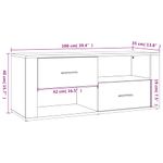 Casa si Gradina - Mobilier - Comode si corpuri - Comode - Comoda TV, stejar maro, 100x35x40 cm, lemn prelucrat - Infinity.ro