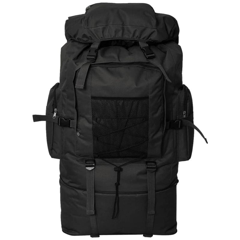 Sport si Outdoor - Articole de voiaj - Rucsacuri - Rucsac in stil militar XXL 100 L, Negru - Infinity.ro