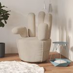 Casa si Gradina - Mobilier - Scaune si fotolii - Fotolii - Fotoliu model mana, gri deschis, catifea - Infinity.ro
