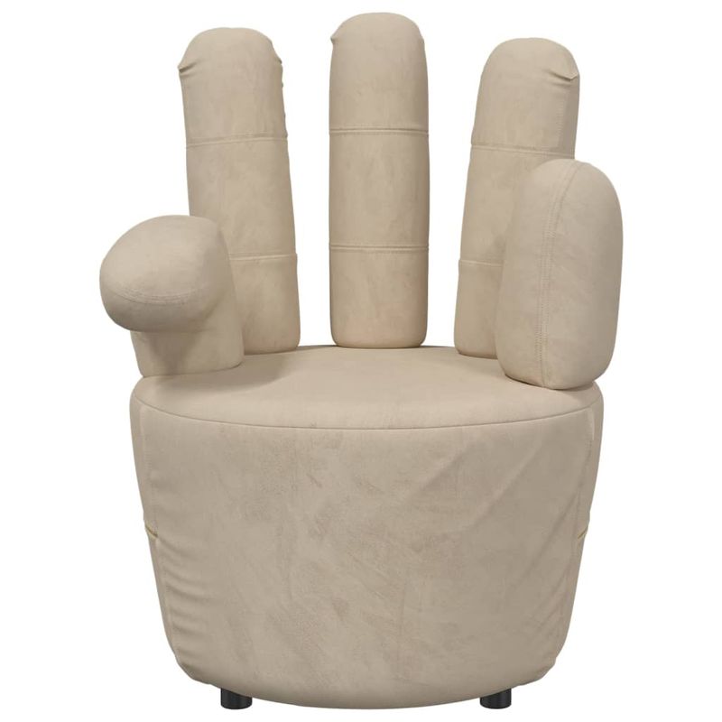Casa si Gradina - Mobilier - Scaune si fotolii - Fotolii - Fotoliu model mana, gri deschis, catifea - Infinity.ro
