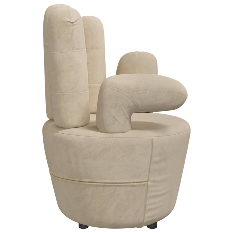 Casa si Gradina - Mobilier - Scaune si fotolii - Fotolii - Fotoliu model mana, gri deschis, catifea - Infinity.ro