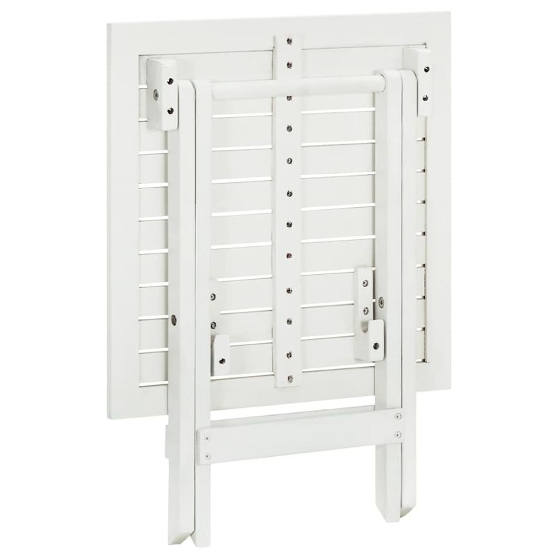 Casa si Gradina - Gradina si terasa - Mobilier exterior - Mese gradina - Masa de bistro, alb, 46 x 46 x 47 cm, lemn masiv de acacia - Infinity.ro