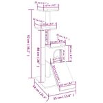 Petshop - Accesorii petshop - Jucarii animale - Ansambluri de joaca - Ansamblu pisici cu stalpi din funie de sisal, gri inchis, 92 cm - Infinity.ro