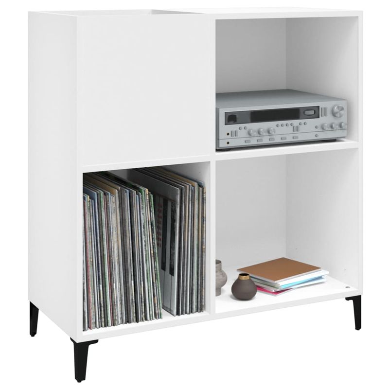 Casa si Gradina - Mobilier - Comode si corpuri - Comode - Comoda de discuri, alb, 84,5x38x89 cm, lemn compozit - Infinity.ro