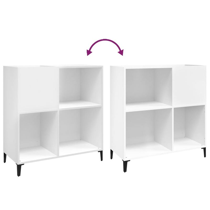 Casa si Gradina - Mobilier - Comode si corpuri - Comode - Comoda de discuri, alb, 84,5x38x89 cm, lemn compozit - Infinity.ro