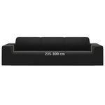 Casa si Gradina - Textile si covoare - Huse pentru mobilier - Husa elastica pentru canapea cu 4 locuri poliester jersey negru - Infinity.ro