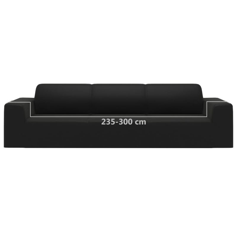 Casa si Gradina - Textile si covoare - Huse pentru mobilier - Husa elastica pentru canapea cu 4 locuri poliester jersey negru - Infinity.ro