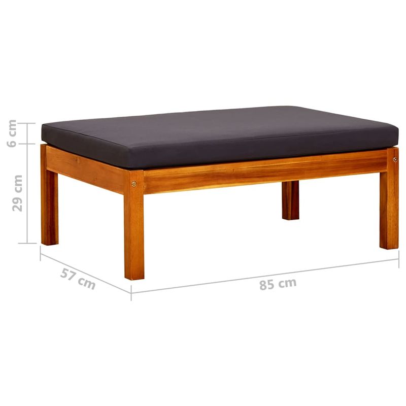Casa si Gradina - Gradina si terasa - Mobilier exterior - Scaune si sezlonguri gradina - Taburete de gradina, 2 buc., lemn masiv de acacia, gri închis - Infinity.ro
