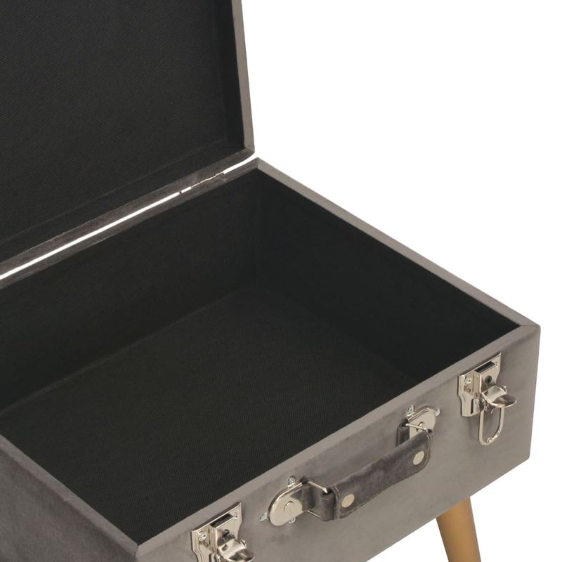 Casa si Gradina - Mobilier - Canapele si coltare - Banchete - Taburete de depozitare, 3 buc., gri, catifea - Infinity.ro