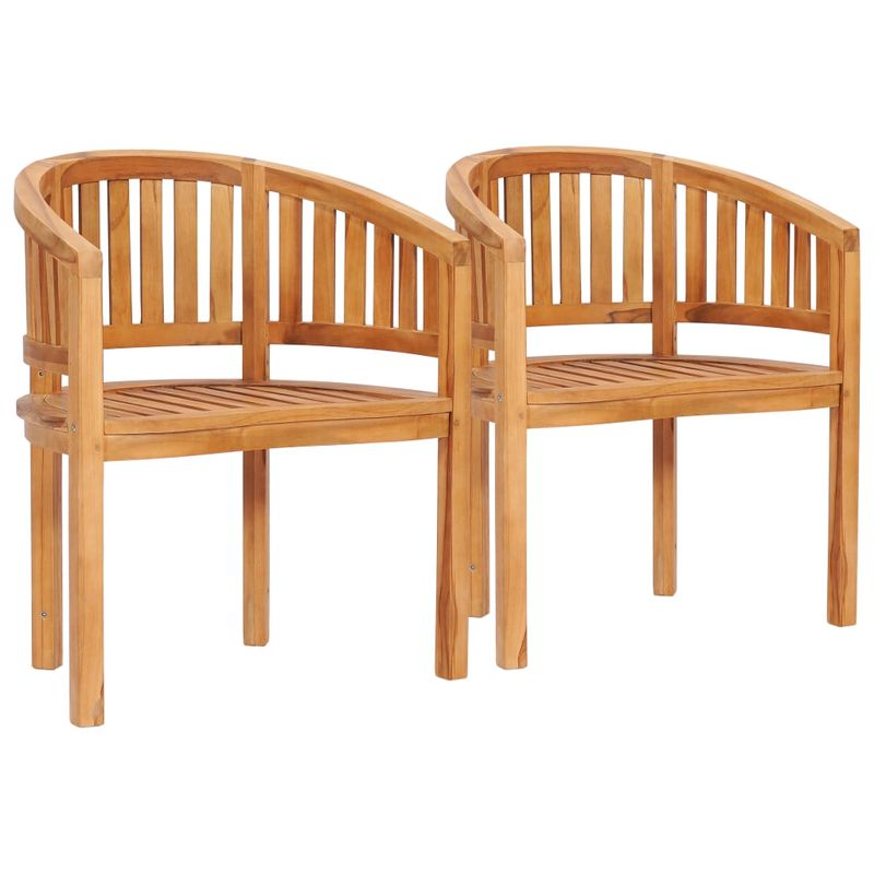 Casa si Gradina - Gradina si terasa - Mobilier exterior - Seturi mobila gradina - Set mobilier gradina tip banana, 4 piese, lemn masiv de tec, mărime 120x52x86 cm - Infinity.ro