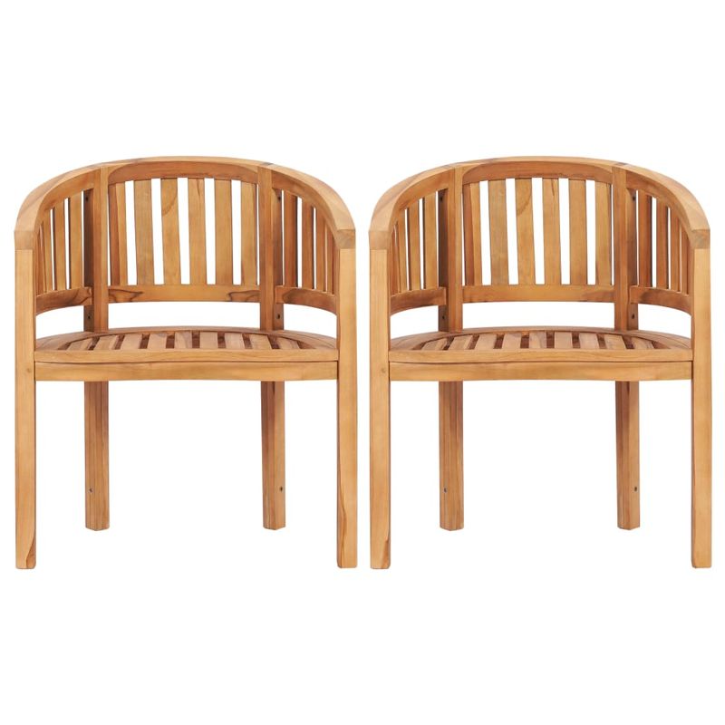 Casa si Gradina - Gradina si terasa - Mobilier exterior - Seturi mobila gradina - Set mobilier gradina tip banana, 4 piese, lemn masiv de tec, mărime 120x52x86 cm - Infinity.ro