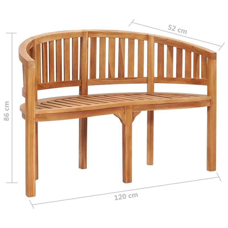 Casa si Gradina - Gradina si terasa - Mobilier exterior - Seturi mobila gradina - Set mobilier gradina tip banana, 4 piese, lemn masiv de tec, mărime 120x52x86 cm - Infinity.ro