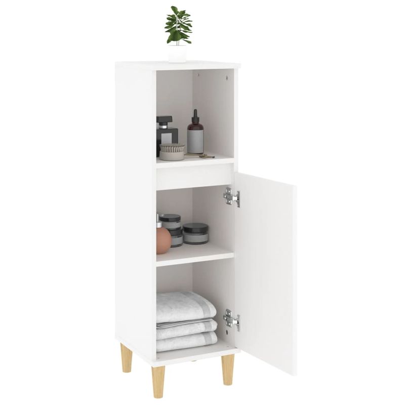 Casa si Gradina - Mobilier - Mobilier baie - Comode baie - Dulap de baie, alb, 30x30x100 cm, lemn prelucrat - Infinity.ro