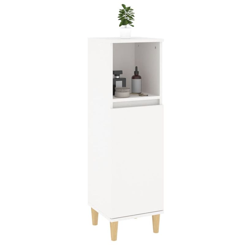 Casa si Gradina - Mobilier - Mobilier baie - Comode baie - Dulap de baie, alb, 30x30x100 cm, lemn prelucrat - Infinity.ro