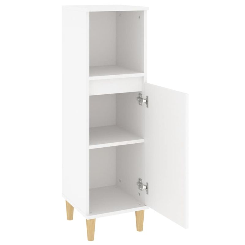 Casa si Gradina - Mobilier - Mobilier baie - Comode baie - Dulap de baie, alb, 30x30x100 cm, lemn prelucrat - Infinity.ro