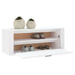 Casa si Gradina - Mobilier - Organizare si depozitare - Organizator incaltaminte - Pantofar de perete, alb, 100x35x38 cm, lemn compozit - Infinity.ro