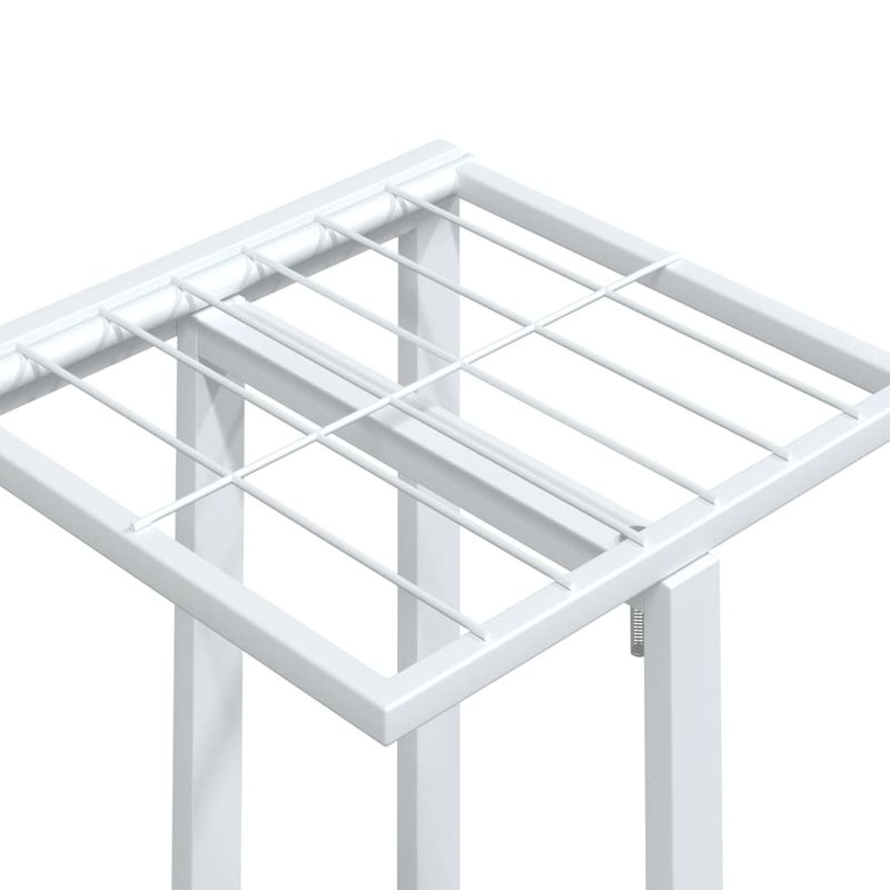 Casa si Gradina - Gradinarit si plante - Plante si ghivece - Ghivece si suporturi - Suport de flori cu 5 etaje, cu roti, alb, 44x23x100 cm, fier - Infinity.ro