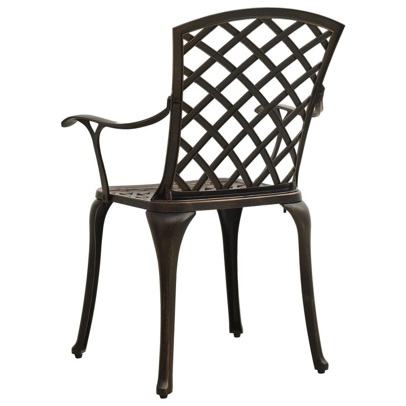 Casa si Gradina - Gradina si terasa - Mobilier exterior - Seturi mobila gradina - Set mobilier bistro, 3 piese, bronz, aluminiu turnat - Infinity.ro