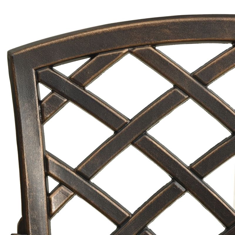 Casa si Gradina - Gradina si terasa - Mobilier exterior - Seturi mobila gradina - Set mobilier bistro, 3 piese, bronz, aluminiu turnat - Infinity.ro