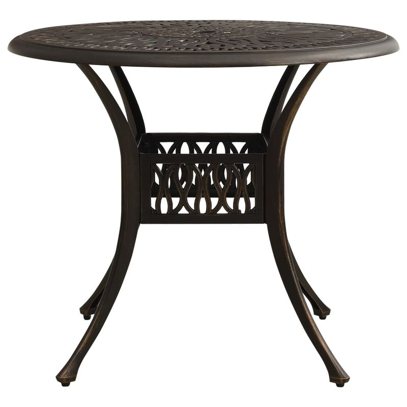 Casa si Gradina - Gradina si terasa - Mobilier exterior - Seturi mobila gradina - Set mobilier bistro, 3 piese, bronz, aluminiu turnat - Infinity.ro