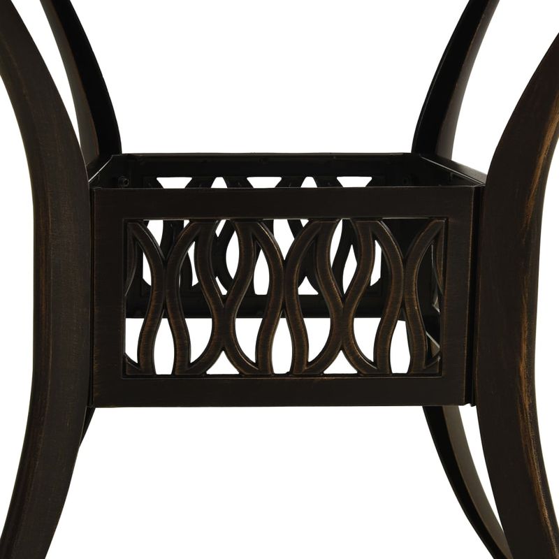 Casa si Gradina - Gradina si terasa - Mobilier exterior - Seturi mobila gradina - Set mobilier bistro, 3 piese, bronz, aluminiu turnat - Infinity.ro