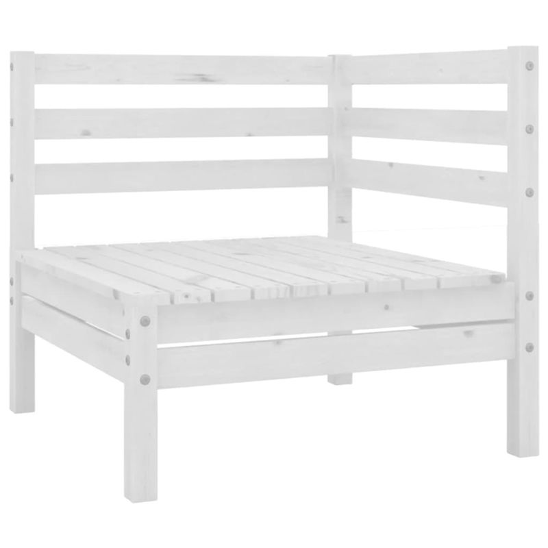Casa si Gradina - Gradina si terasa - Mobilier exterior - Seturi mobila gradina - Set mobilier de gradina, 4 piese, alb, lemn masiv de pin - Infinity.ro