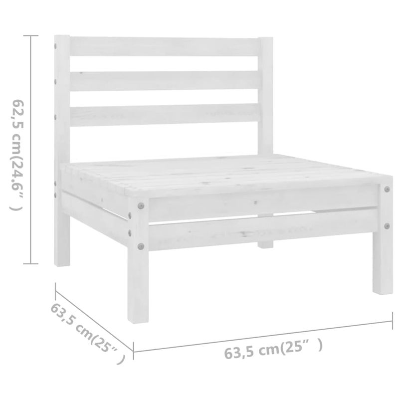 Casa si Gradina - Gradina si terasa - Mobilier exterior - Seturi mobila gradina - Set mobilier de gradina, 4 piese, alb, lemn masiv de pin - Infinity.ro