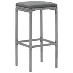Casa si Gradina - Gradina si terasa - Mobilier exterior - Seturi mobila gradina - Set mobilier bar de gradina cu perne, cu perne, 5 piese, gri, poliratan - Infinity.ro