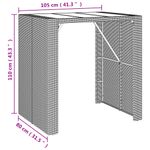 Casa si Gradina - Gradina si terasa - Mobilier exterior - Seturi mobila gradina - Set mobilier bar de gradina cu perne, cu perne, 5 piese, gri, poliratan - Infinity.ro