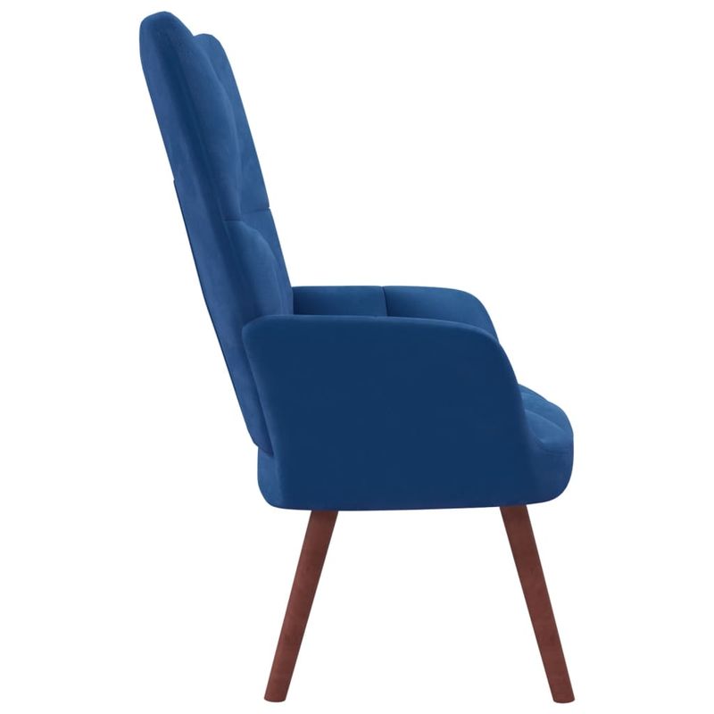 Casa si Gradina - Mobilier - Scaune si fotolii - Scaune - Scaun de relaxare, albastru, catifea - Infinity.ro