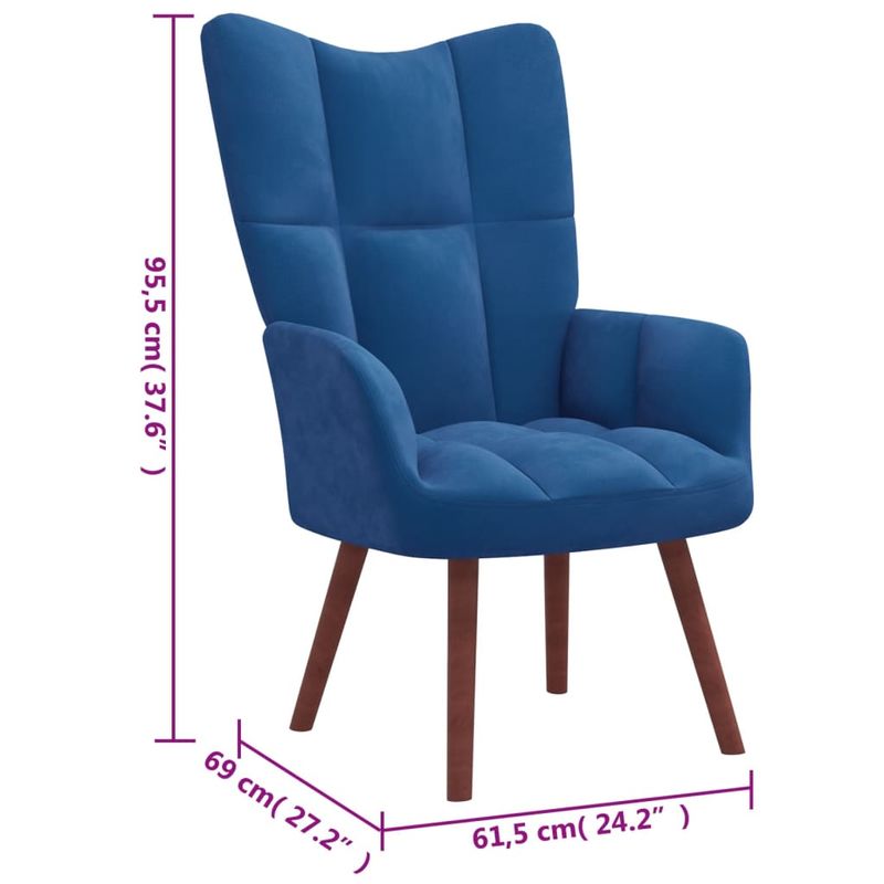 Casa si Gradina - Mobilier - Scaune si fotolii - Scaune - Scaun de relaxare, albastru, catifea - Infinity.ro