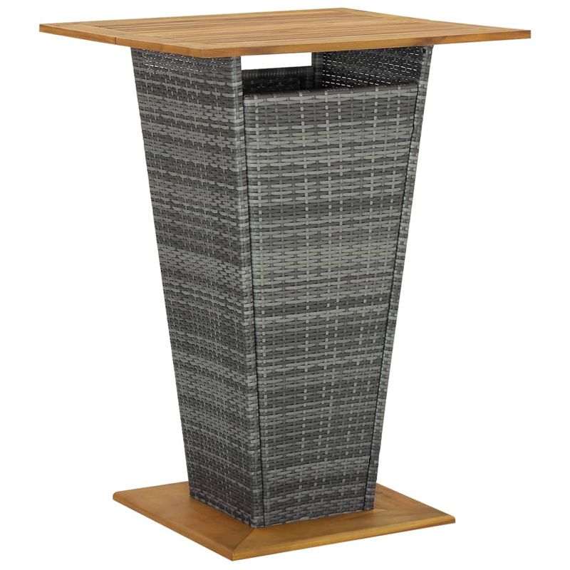 Casa si Gradina - Gradina si terasa - Mobilier exterior - Seturi mobila gradina - Set mobilier bar de gradina cu perne, 5 piese, gri, poliratan - Infinity.ro