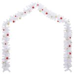 Casa si Gradina - Decoratiuni - Decoratiuni de sezon - Ghirlanda de Craciun decorata cu globuri, alb, 5 m - Infinity.ro