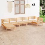 Casa si Gradina - Gradina si terasa - Mobilier exterior - Seturi mobila gradina - Set mobilier de gradina, 7 piese, lemn masiv de pin - Infinity.ro