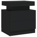 Casa si Gradina - Mobilier - Comode si corpuri - Noptiere - Dulap noptiera, negru, 45x35x52 cm, lemn prelucrat - Infinity.ro