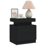 Casa si Gradina - Mobilier - Comode si corpuri - Noptiere - Dulap noptiera, negru, 45x35x52 cm, lemn prelucrat - Infinity.ro