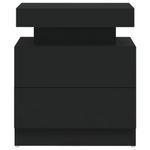 Casa si Gradina - Mobilier - Comode si corpuri - Noptiere - Dulap noptiera, negru, 45x35x52 cm, lemn prelucrat - Infinity.ro